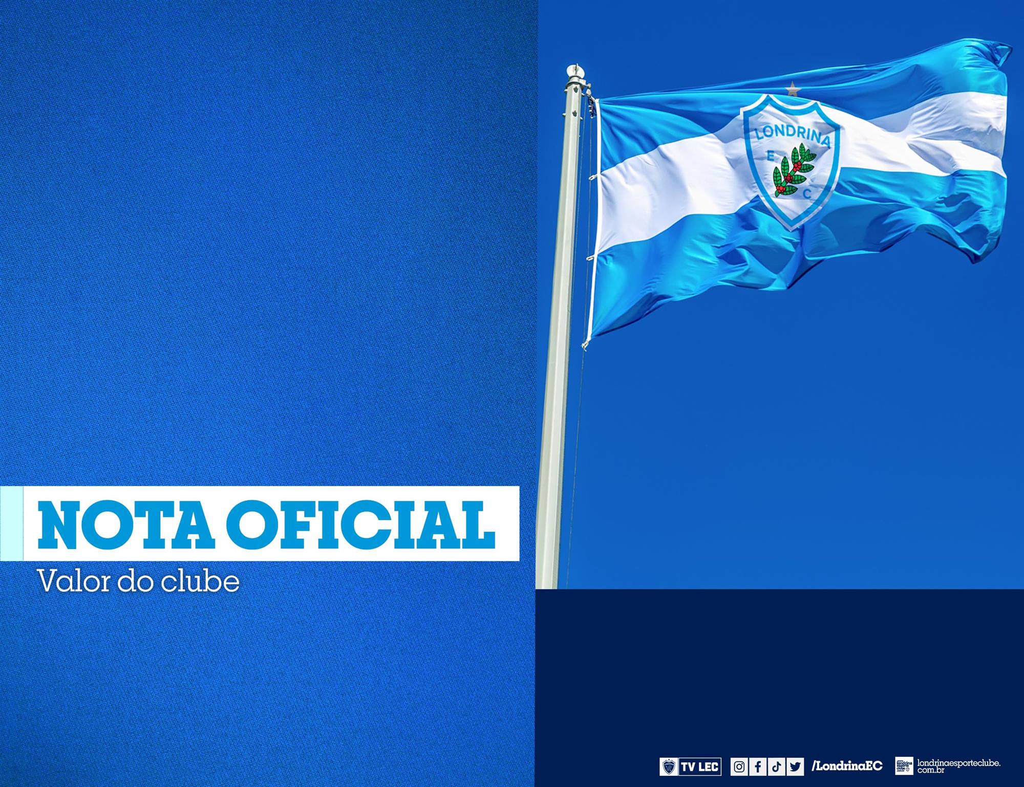 Nota oficial: Valor do clube